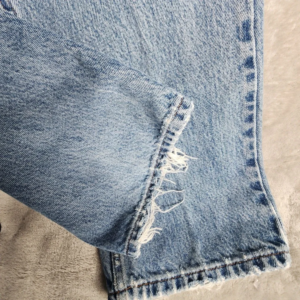 Harley Davidson Mens 34 x 34 Blue Denim Pants Traditional Fit Distressed Grunge